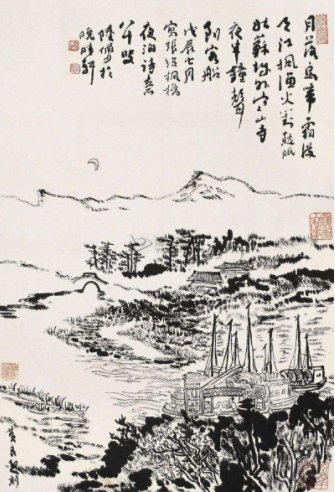 枫桥夜泊中，姑苏城外寒山寺，夜半钟声到客船的意思？