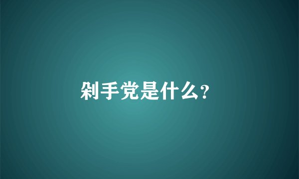 剁手党是什么？