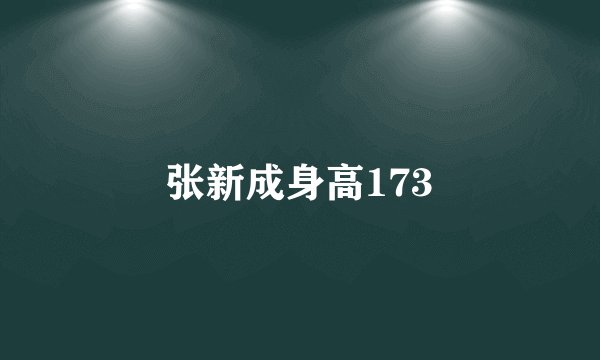 张新成身高173