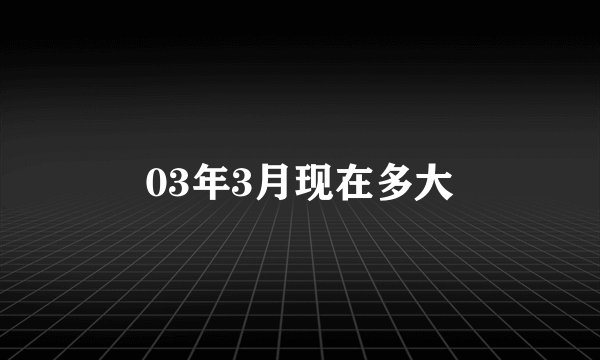03年3月现在多大