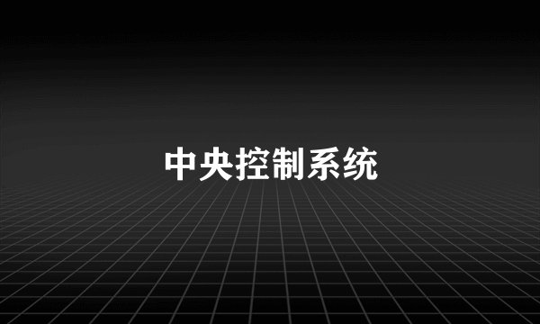 中央控制系统