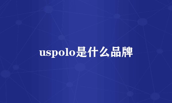 uspolo是什么品牌