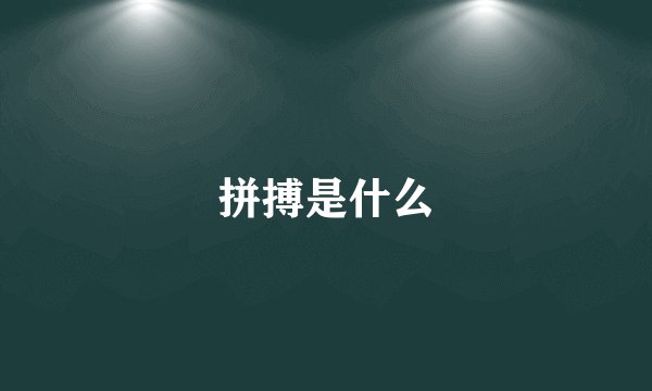 拼搏是什么