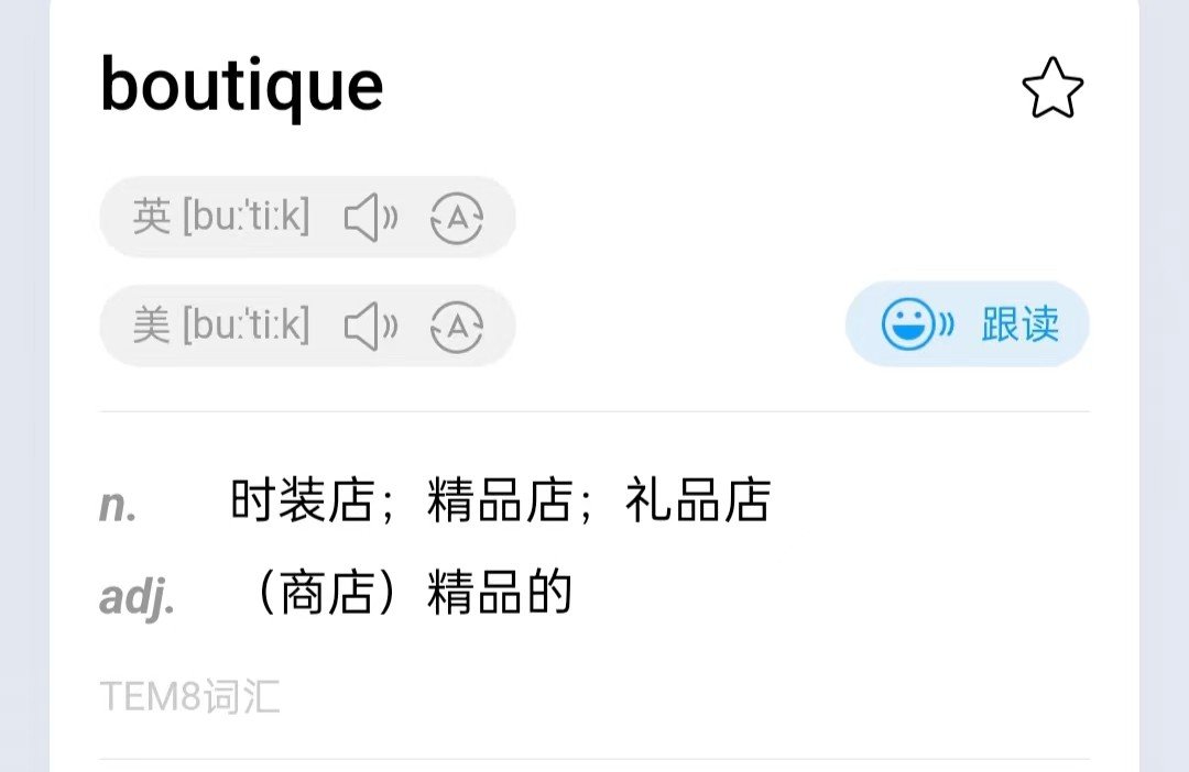 boutique啥意思