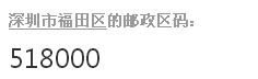 请问深圳福田区的邮编是多少？