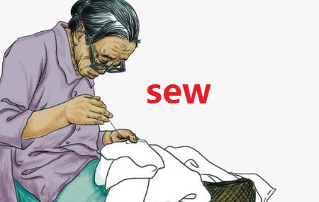 有谁知道seam, stitch, sew三个词有什么区别？