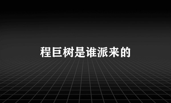 程巨树是谁派来的