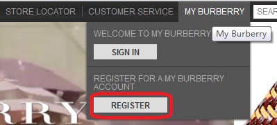 怎样从英国巴宝莉Burberry官网买东西？