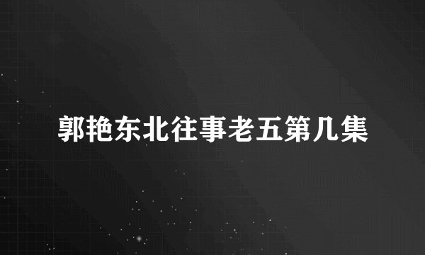 郭艳东北往事老五第几集
