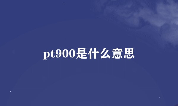 pt900是什么意思
