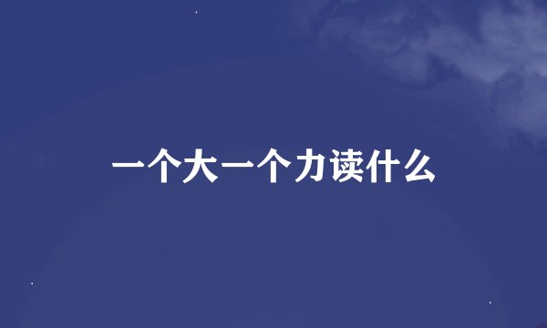 一个大一个力读什么