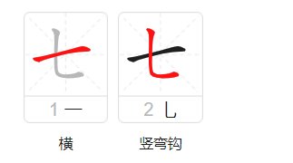 七的笔顺是