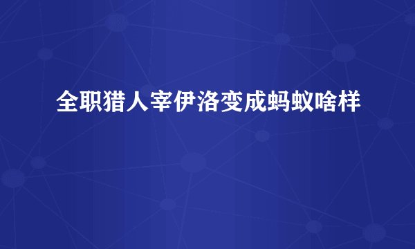 全职猎人宰伊洛变成蚂蚁啥样