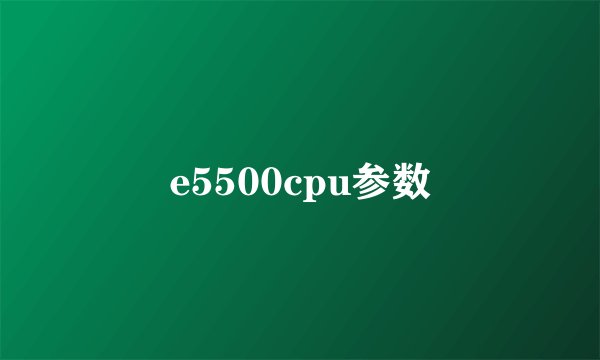 e5500cpu参数