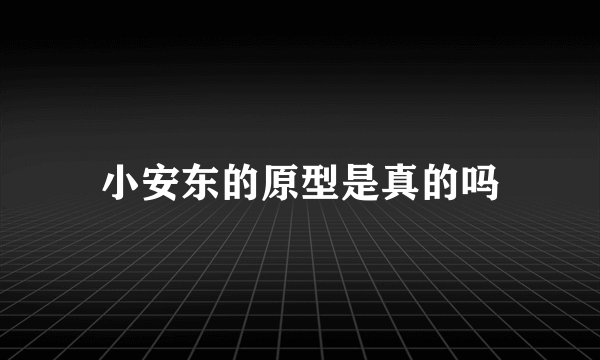 小安东的原型是真的吗