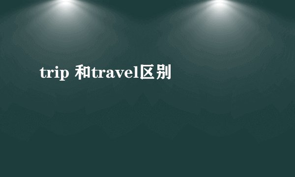 trip 和travel区别