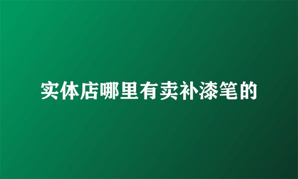 实体店哪里有卖补漆笔的