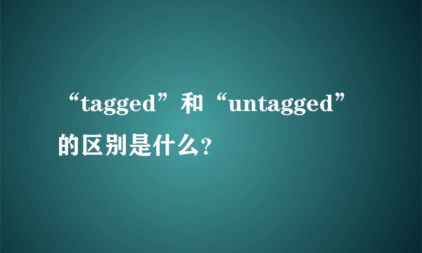 “tagged”和“untagged”的区别是什么？