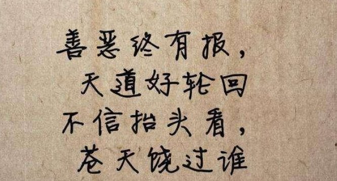 天道好轮回苍天饶过谁是什么意思?