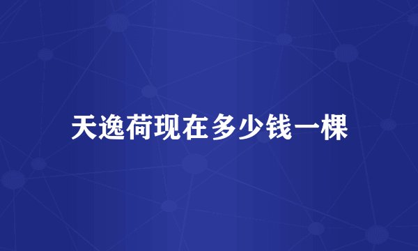 天逸荷现在多少钱一棵