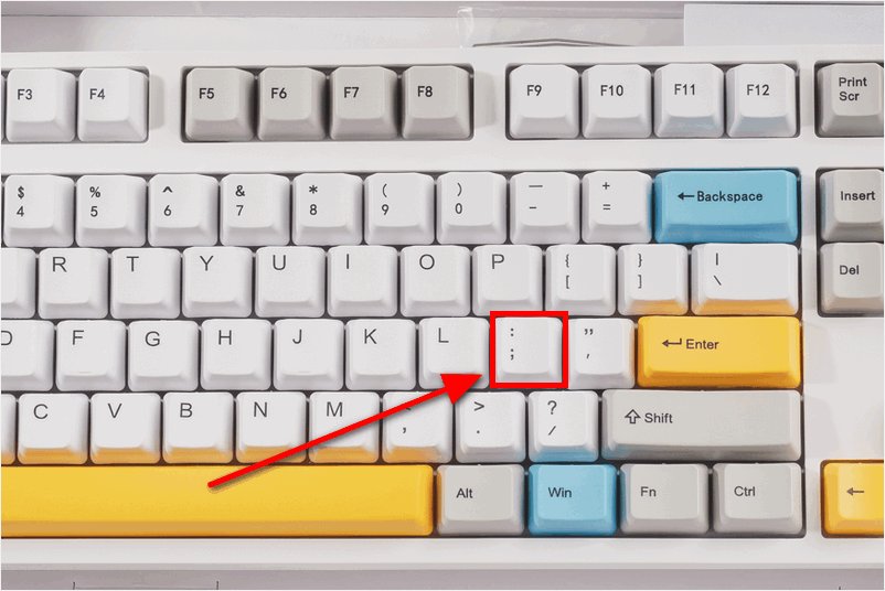 如何输入分号（;）