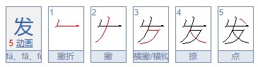 发笔顺笔画顺序
