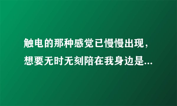 触电的那种感觉已慢慢出现，想要无时无刻陪在我身边是什么歌?