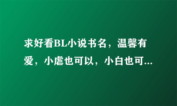 求好看BL小说书名，温馨有爱，小虐也可以，小白也可以，百度上那些很有名的就不用了，感谢谢谢谢谢