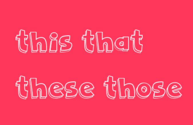 this, that, those, those的区别是什么？