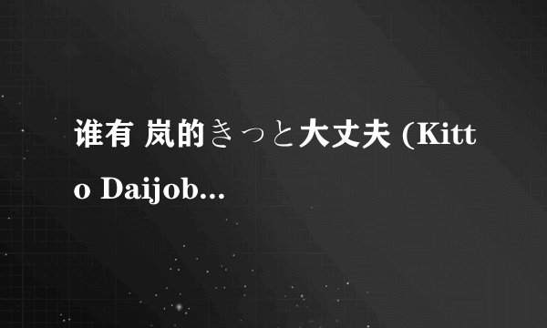 谁有 岚的きっと大丈夫 (Kitto Daijobu) 的中（英也可以）&罗马的词啊？