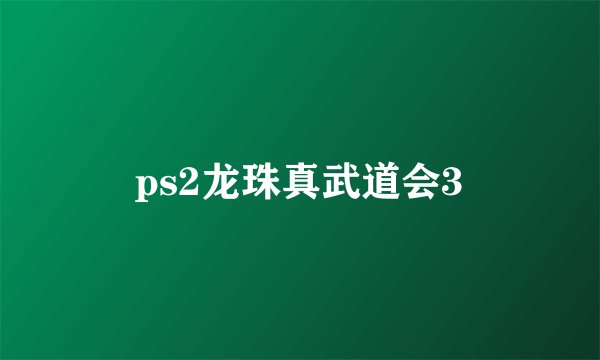 ps2龙珠真武道会3