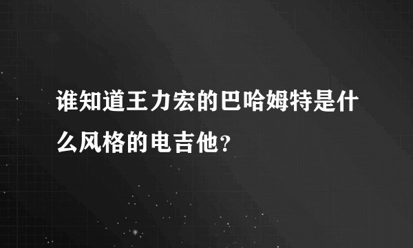 谁知道王力宏的巴哈姆特是什么风格的电吉他？
