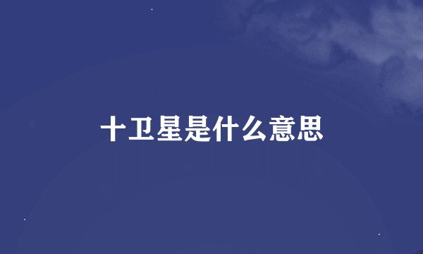 十卫星是什么意思