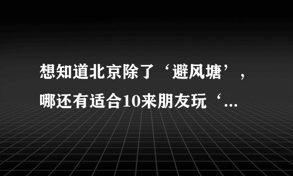 想知道北京除了‘避风塘’，哪还有适合10来朋友玩‘杀人游戏’的地方？