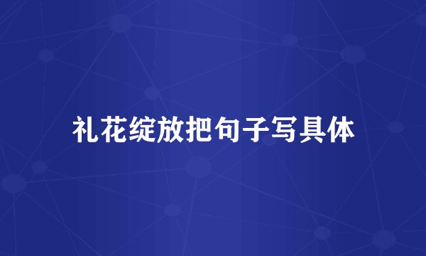 礼花绽放把句子写具体