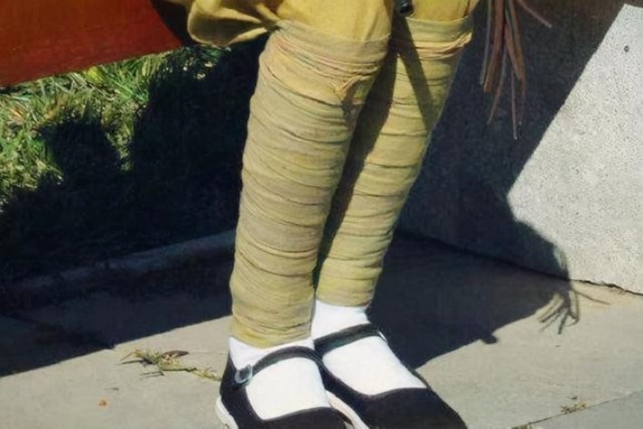 红军衣服儿童绑腿教程