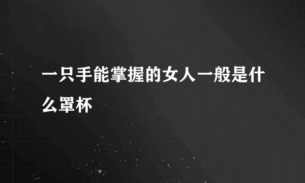 一只手能掌握的女人一般是什么罩杯
