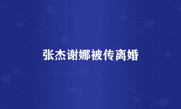 张杰谢娜被传离婚