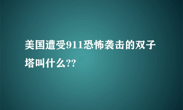 美国遭受911恐怖袭击的双子塔叫什么??