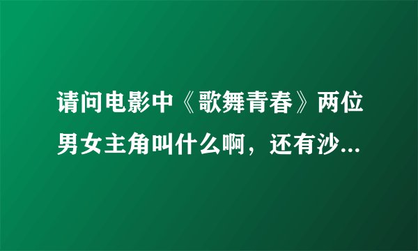 请问电影中《歌舞青春》两位男女主角叫什么啊，还有沙培和瑞安的名字又叫什么？
