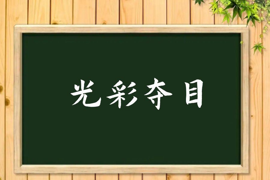 光彩夺目成语接龙4个