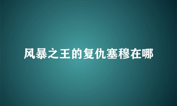 风暴之王的复仇塞穆在哪