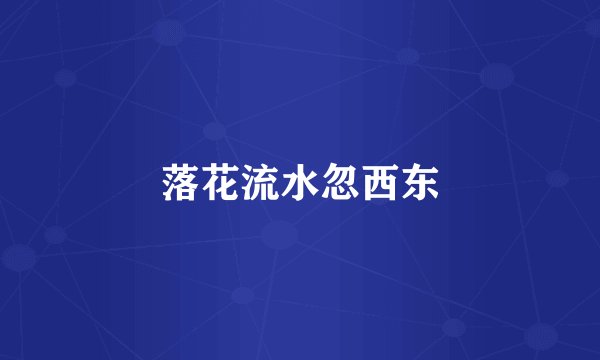 落花流水忽西东