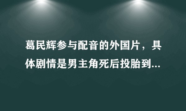 葛民辉参与配音的外国片，具体剧情是男主角死后投胎到一个BB上，误以为爸爸就是害死他的人，然后报复爸爸