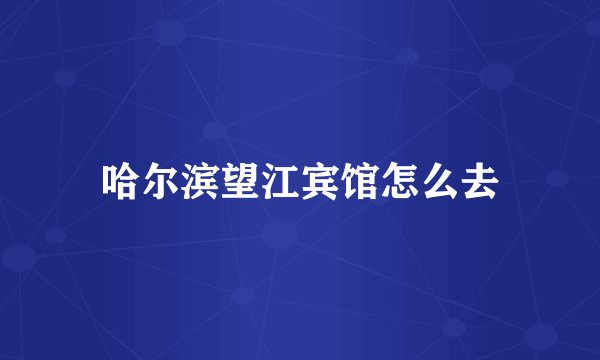 哈尔滨望江宾馆怎么去