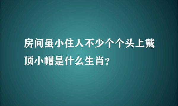 房间虽小住人不少个个头上戴顶小帽是什么生肖？