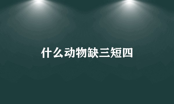 什么动物缺三短四