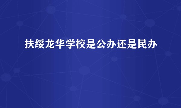扶绥龙华学校是公办还是民办