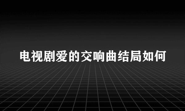 电视剧爱的交响曲结局如何