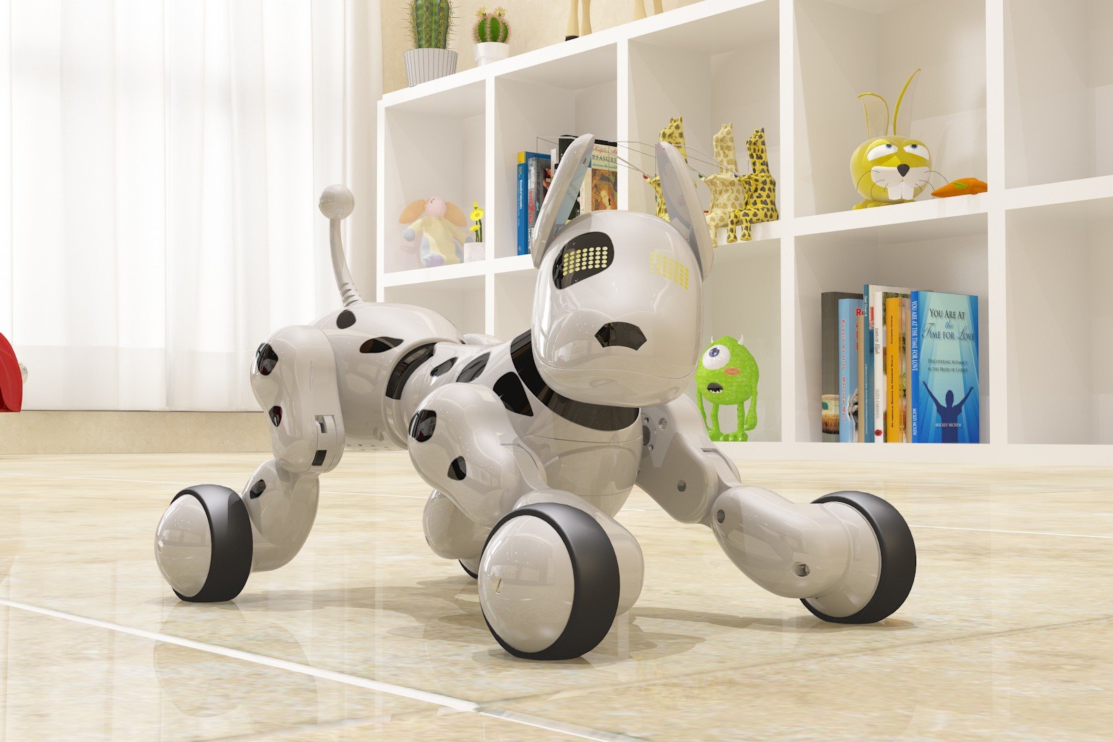 机器狗夜晚独自在街头游荡遇到人之后它会怎么样？